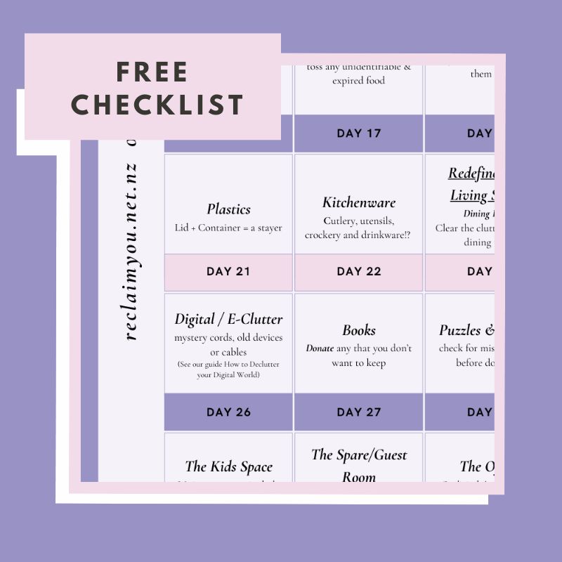 FREE Printable Decluttering Checklist